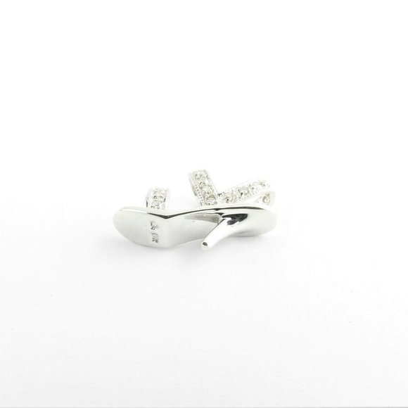 10K White Gold Diamond Sandal Charm - Picture 6 of 9